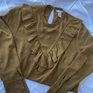 H&M Hazel Ruffled Detailed Blouse Size 12